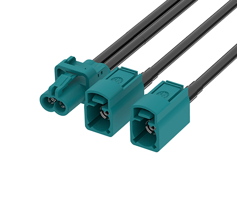 ATTEND Mini FAKRA A Jack(1x2) 转 FAKRA Jack x2 电缆 FR-1J2J-100Z02 授权代理商｜BONCHIP 现货供应 100CM 汽车射频连接线