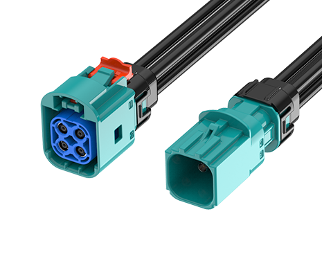 ATTEND Mini FAKRA B Jack(2x2) 转 Plug(2x2) 电缆 FR-1J1P-100Z05W 授权代理商｜BONCHIP 现货供应 100CM IP67 Z Code 汽车射频连接线